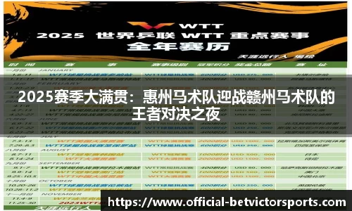 2025赛季大满贯：惠州马术队迎战赣州马术队的王者对决之夜